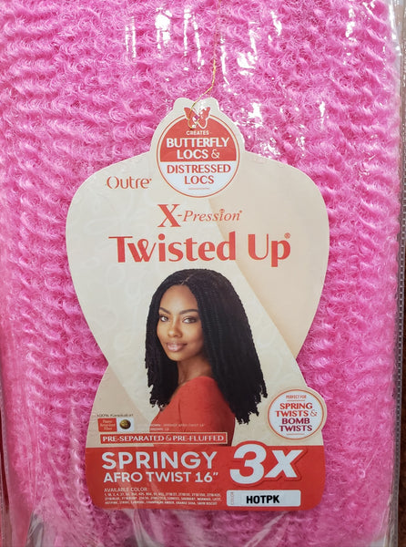 Outre X-pression Twisted up Crochet Braid Springy Afro Twist 24 